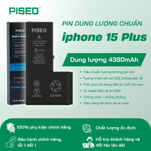 Pin iPhone 15 Plus dung lượng chuẩn 4380mAh