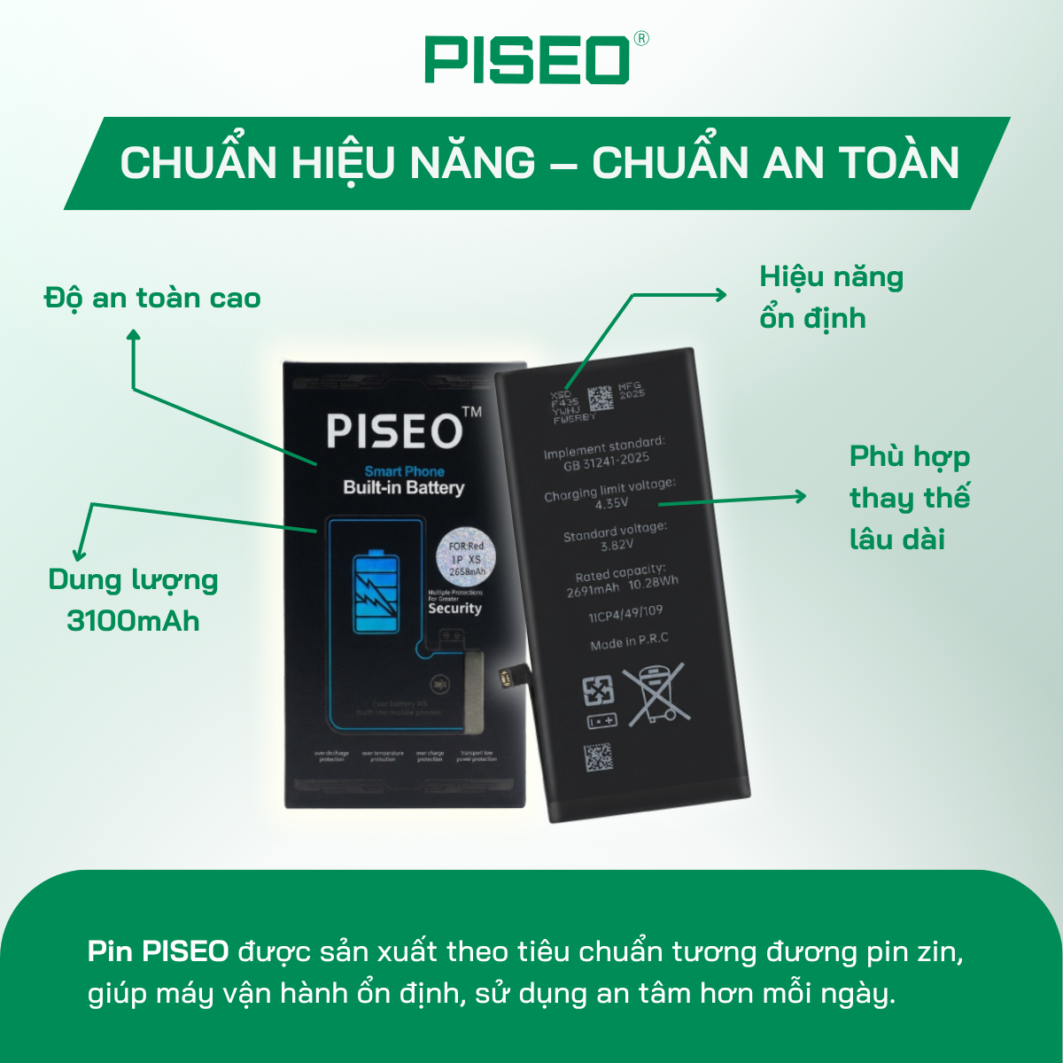 Pin iPhone 7 Plus dung lượng chuẩn 3100mAh - Ảnh 2